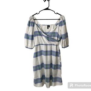 NWOT Vero Moda Plaid Faux Wrap Front Summer Mini Dress Women’s Small